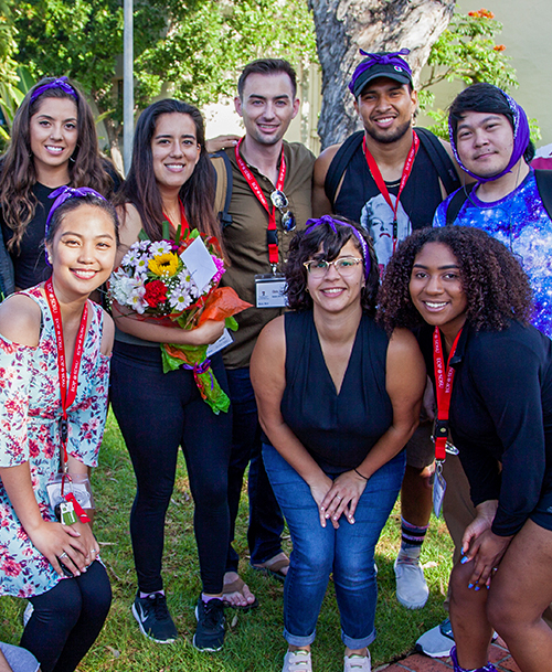 Group of students at an event